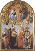 Sandro Botticelli Coronation of the Virgin,with Sts john the Evangelist,Augustine,jerome and Eligius or San Marco Altarpiece (mk36) oil painting picture wholesale